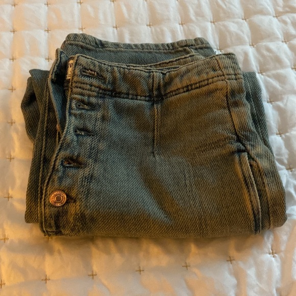 Free people size 27 midrise Osaka barrel jeans in spearmint - Picture 10 of 10